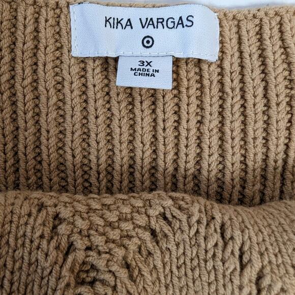 Kika Vargas Tank 2X Gold Cable Knit Tank - Picture 9 of 11